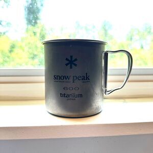 Snow Peak Titanium 600 Mug Cup Ultralight Camping Cookware Japan Backpacking